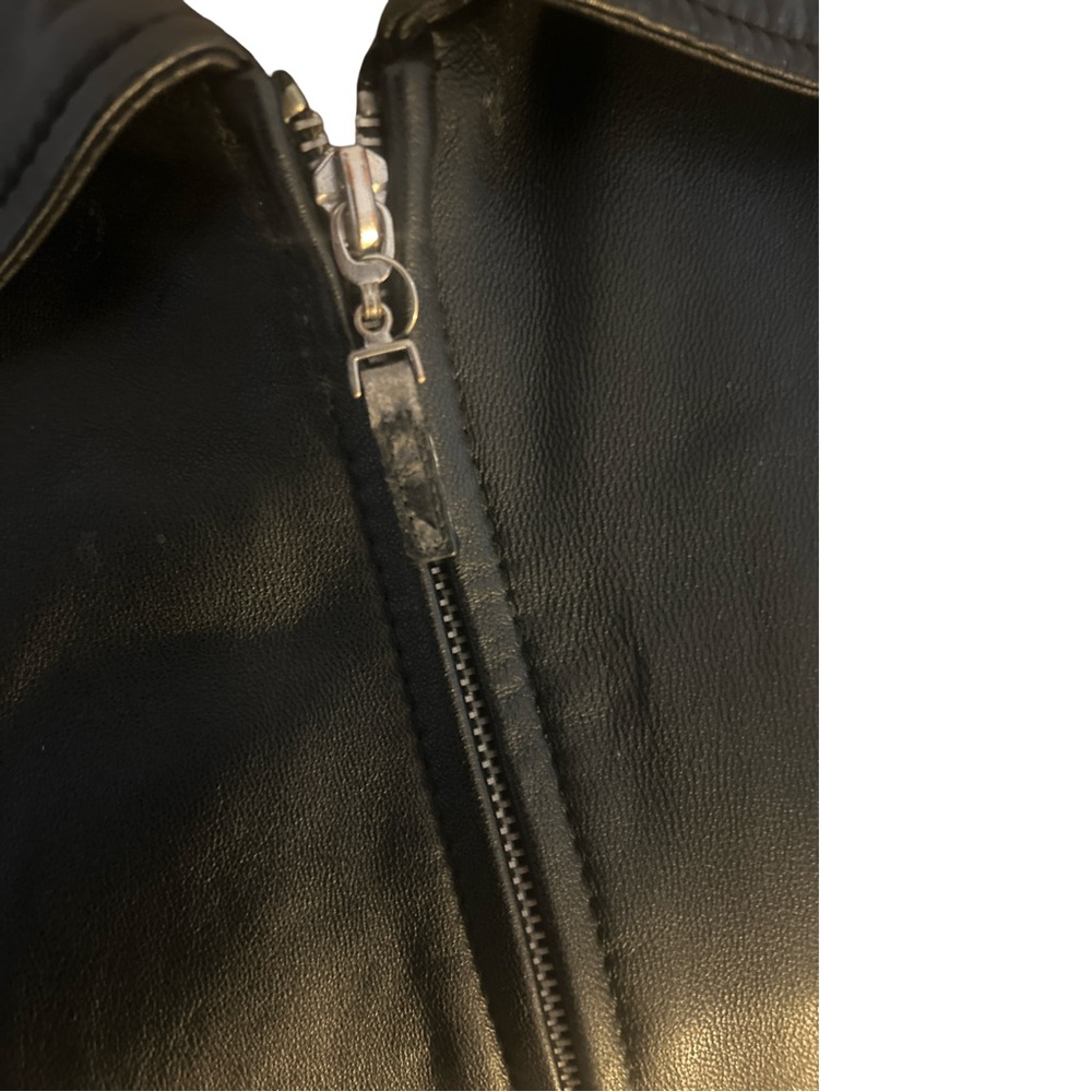 VTG Pamela McCoy Collections Black Leather Jacket Women’s Large Western Y2K Boho - Picture 15 of 16
